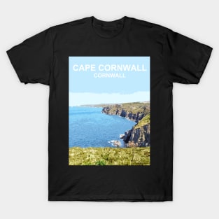 Cape Cornwall England UK. Cornish gift. Kernow fishing harbour T-Shirt